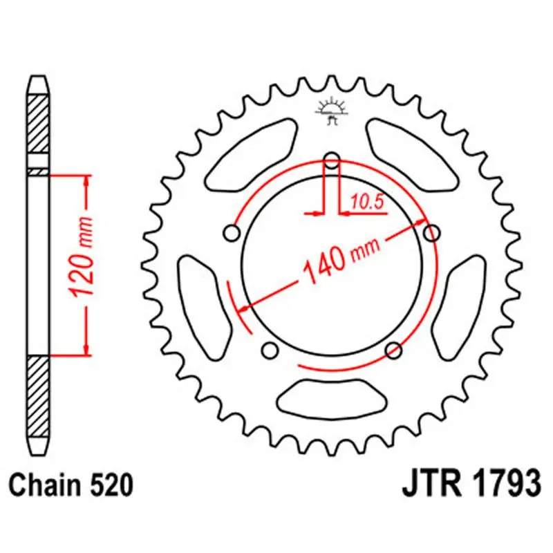 Jt Sprocket Rear 520 45T 1