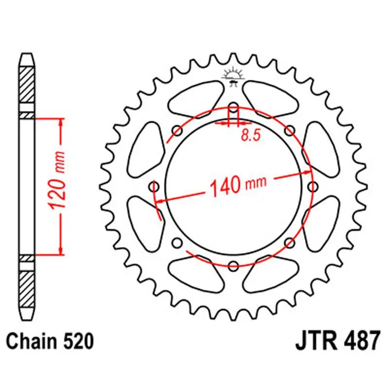 Jt Sprocket Rear 520 46T 1
