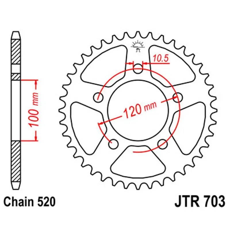 Jt Sprocket Rear 520 47T 1