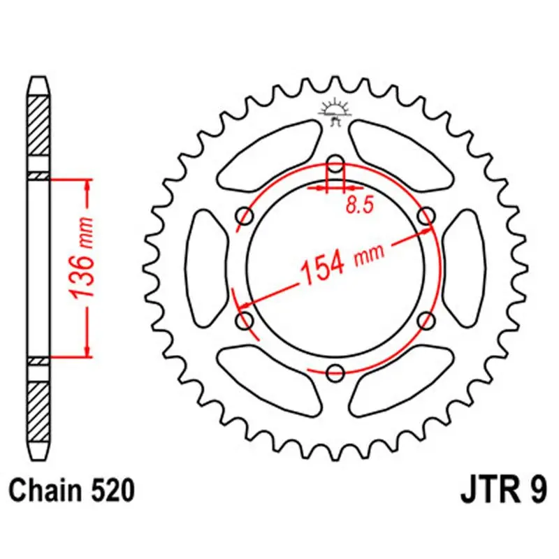 Jt Sprocket Rear 520 47T 1