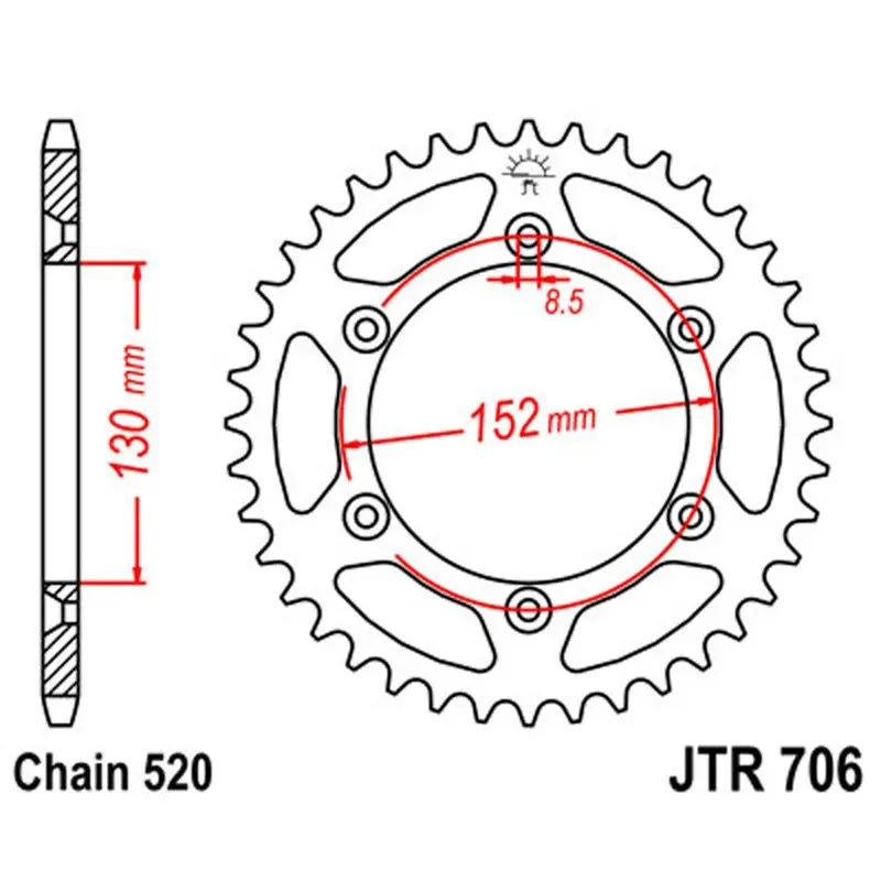 Jt Sprocket Rear 520 48T 1