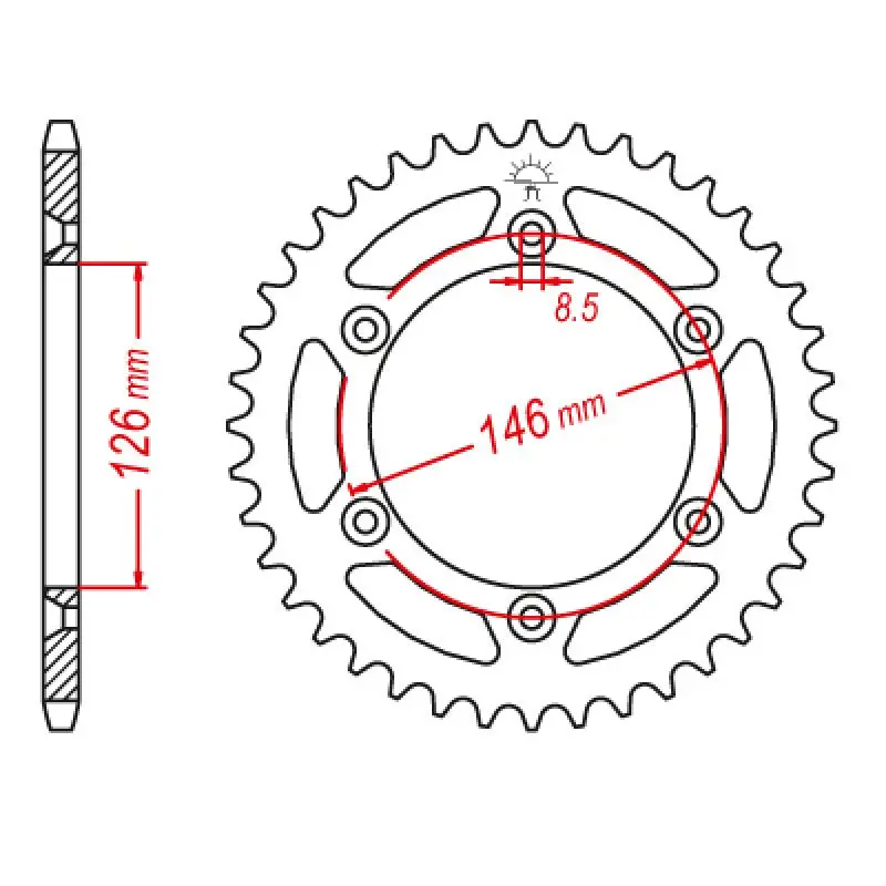 Jt Sprocket Rear 520 48T 1