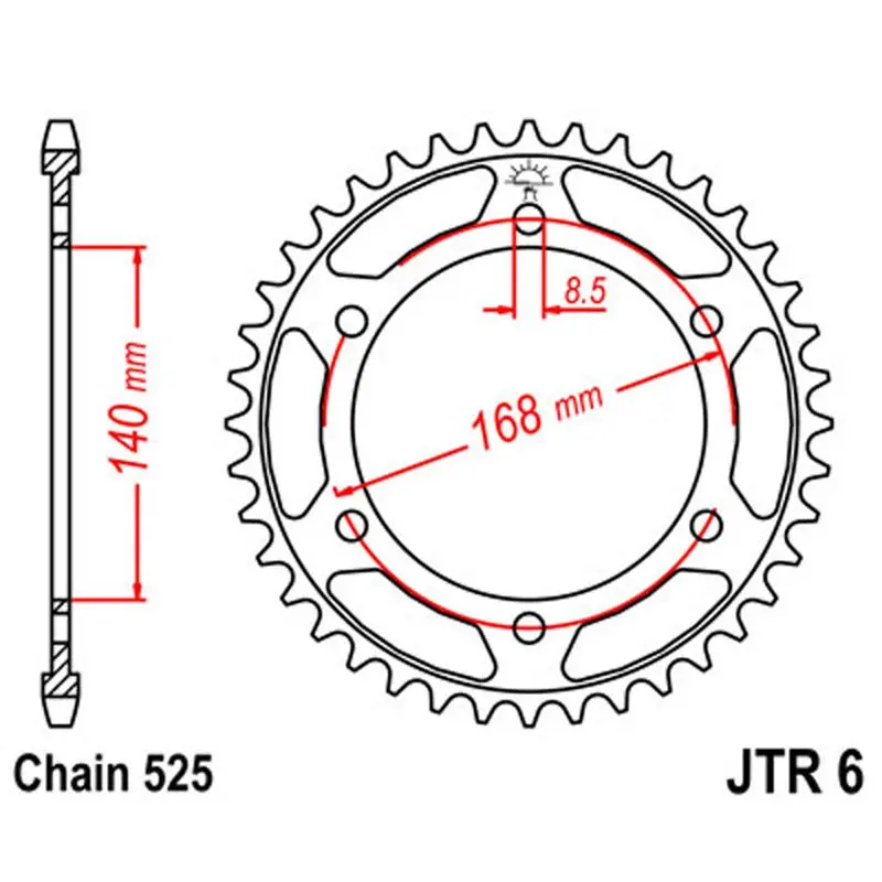 Jt Sprocket Rear 525 42T 1