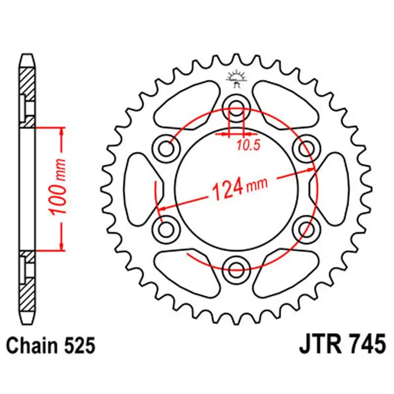 Jt Sprocket Rear 525 43T 1