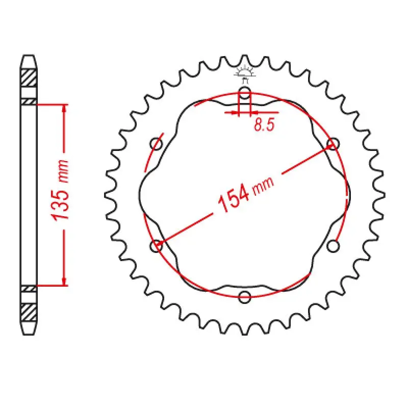 Jt Sprocket Rear 525 43T 1