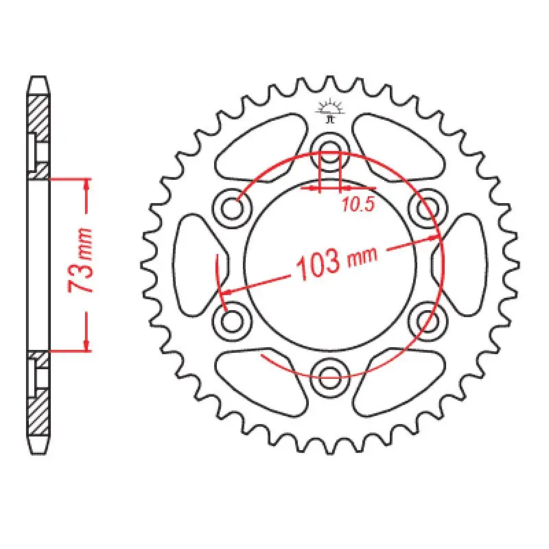 Jt Sprocket Rear 525 43T 1