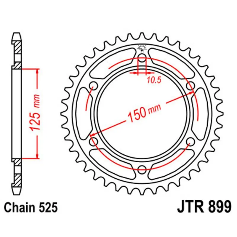 Jt Sprocket Rear 525 45T 1