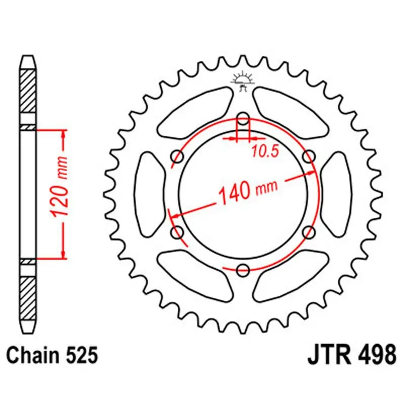 Jt Sprocket Rear 525 46T 1