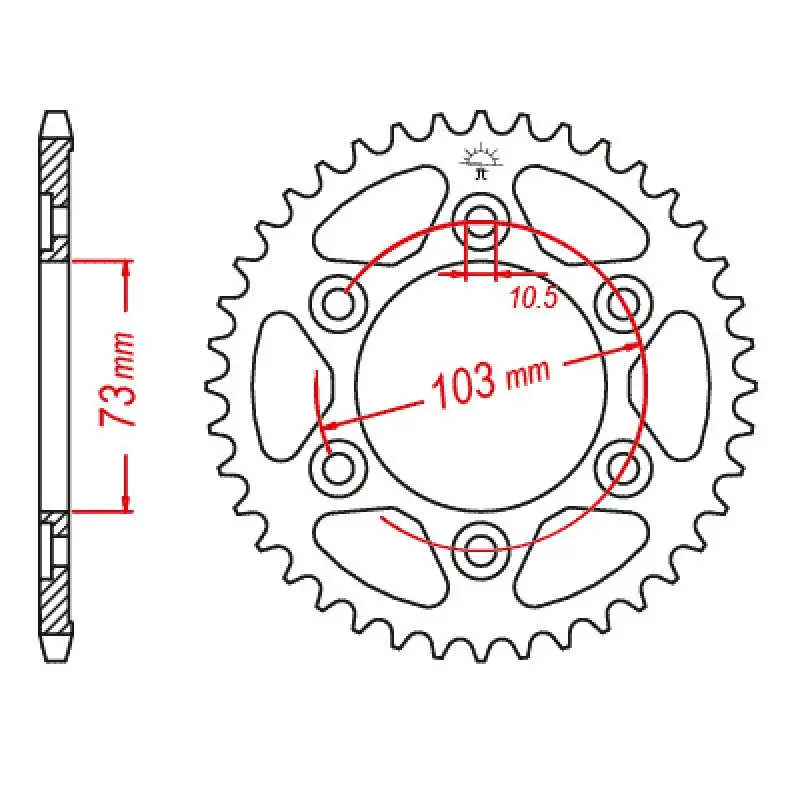 Jt Sprocket Rear 530 43T 1