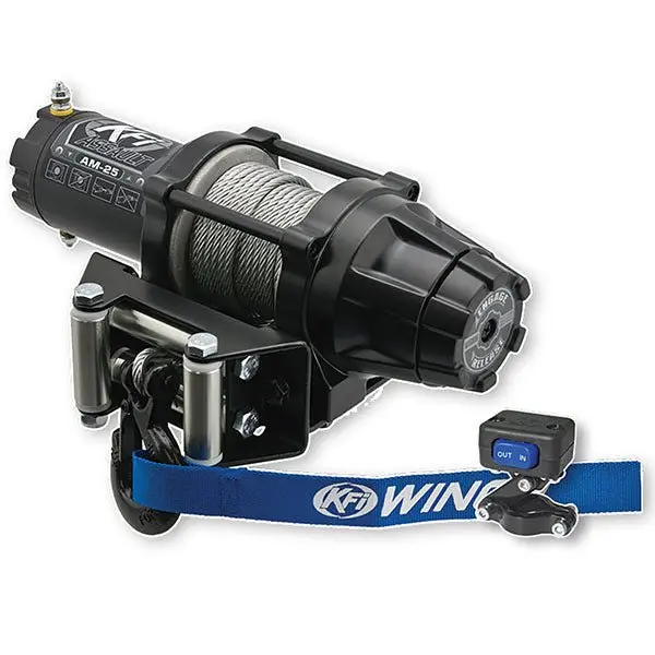 Kfi 2500Lb Assault Steel Cable Winch 2