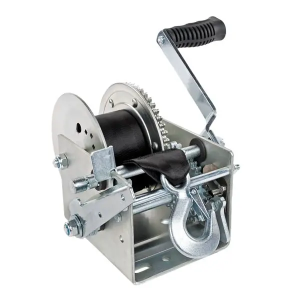 Kimpex 2500 Lbs Heavy Duty Two Speed Hand Winch With Strap 1