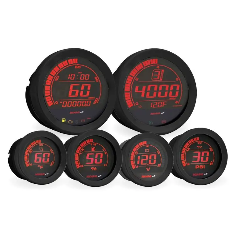 Koso North America Hd-02 6 Pieces Kit With Oil Temperature For Harley-Davidson 1