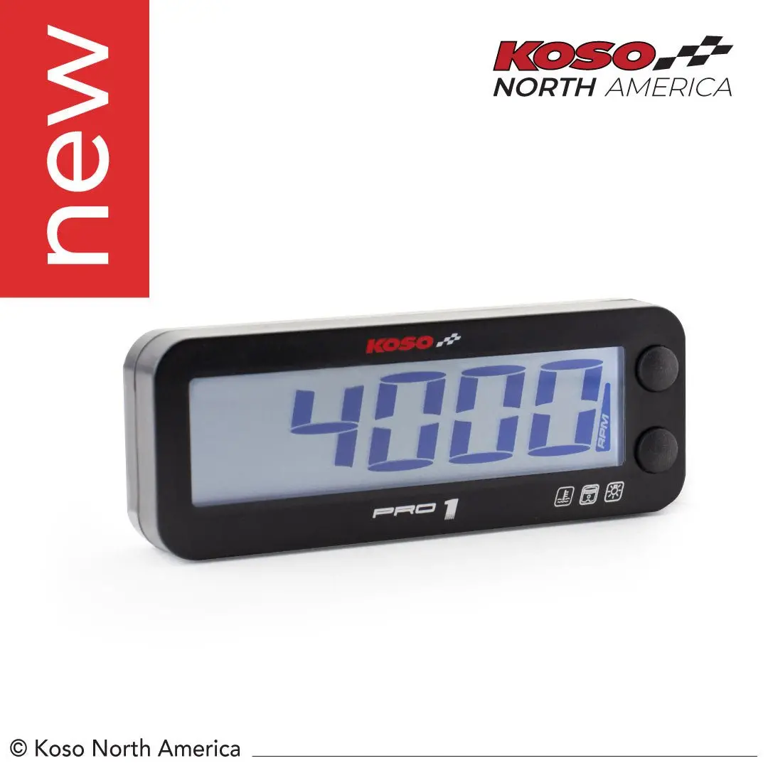 Koso North America Universal Tachometer And Temperature 1