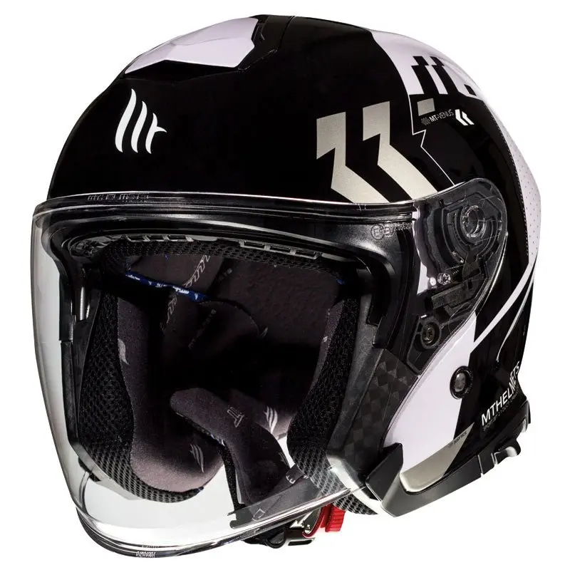 Mt Thunder 3-Jet SV Motorcycle Helmet in Venus Red