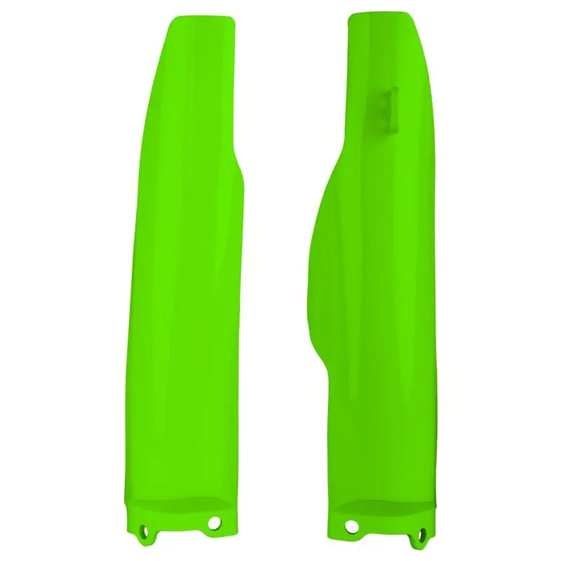 Polisport Fork Guards Restyling, Lime Green, Kx125/250 03-0 1