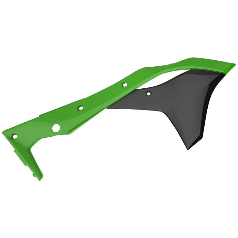 Polisport Radiator Scoops Kawasaki (Black/Green) 1