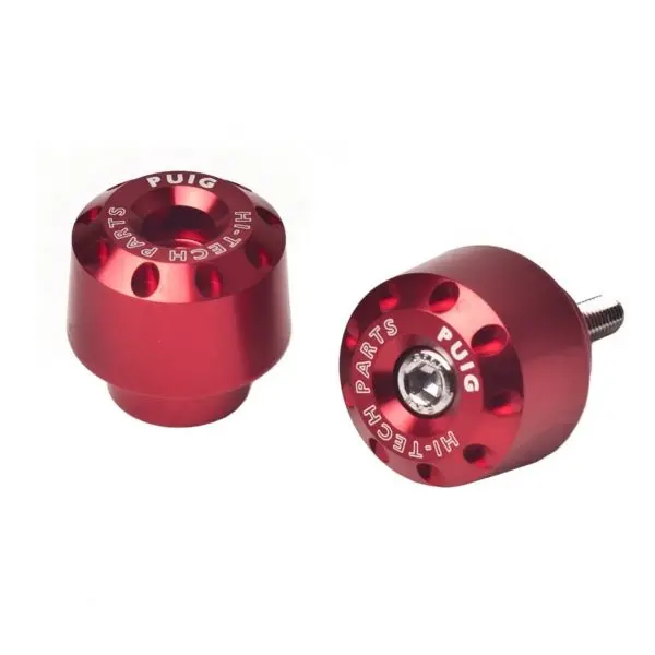 Puig Short Bar End Aluminum (Honda) Red 1