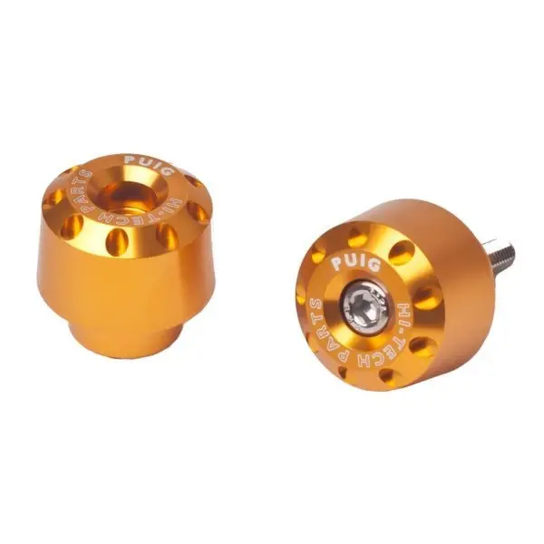 Puig Short Bar Ends Aluminium (Kawasaki) Gold 1