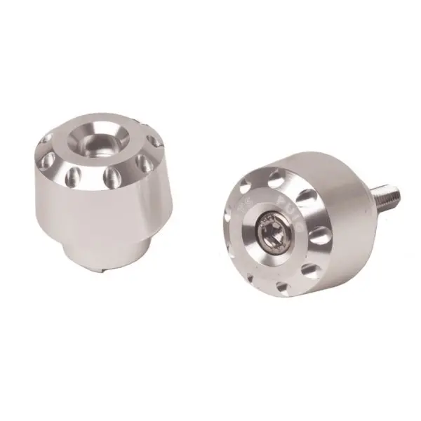 Puig Short Bar Ends Aluminium (Kawasaki) Silver 1