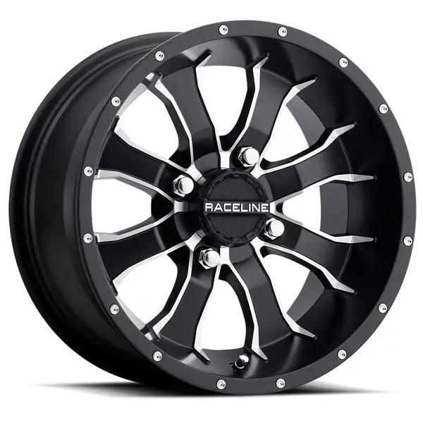 Raceline Wheels 12X7 4/115 A77-Mamba Mach Bk Wheel 1