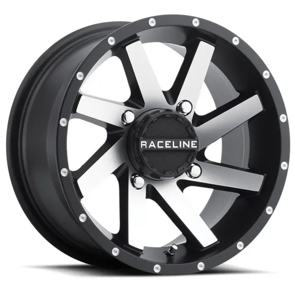 Raceline Wheels 14X7 4X137 A82twist Mach Bk Wheel 1