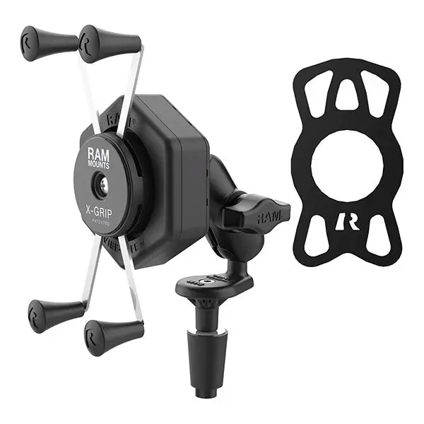 Ram Mounts Ram X-Grip Large Phone Mount With Vibe-Safe & Fork Stem Base (Ram-B-176-A-Un10-462) 1