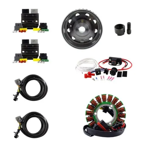 Rms 900W Splyt Stator + Regulator + Dual Battery Isolator + Flywheel + Puller (Polaris) 1
