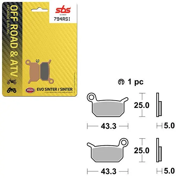 Sbs Atv/Utv Evo Sinter Brake Pad (6280794108) 1