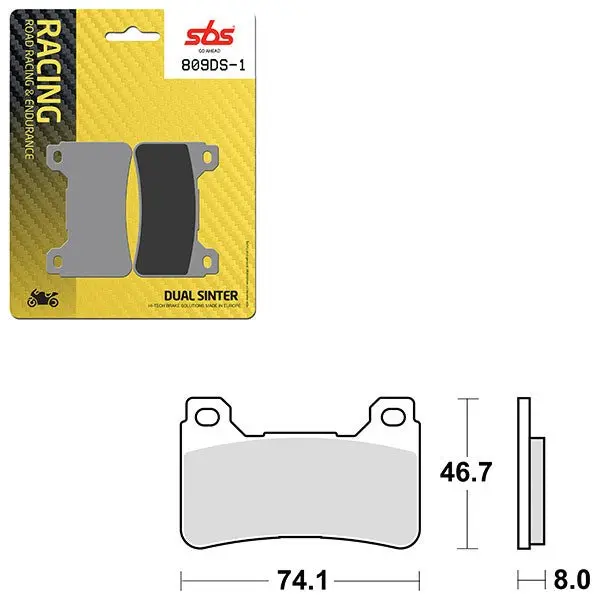 Sbs Ds-1 Dual Sinter Dynamic Racing Concept Front Brake Pad (6370809108) 1