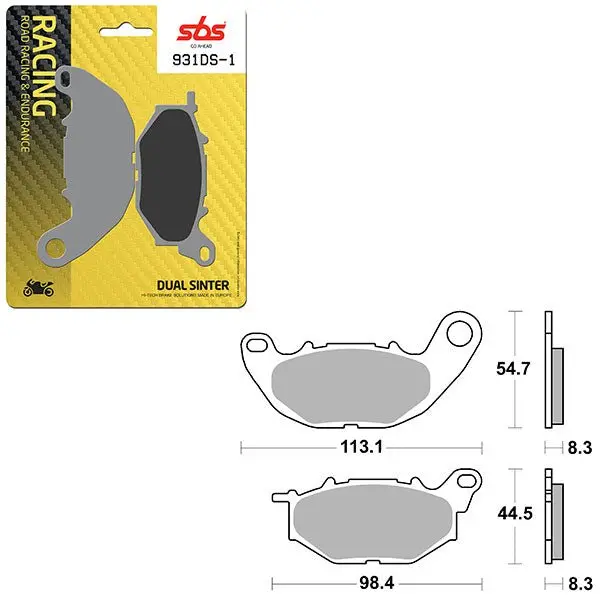 Sbs Ds-1 Dual Sinter Dynamic Racing Concept Front Brake Pad (6370931108) 1