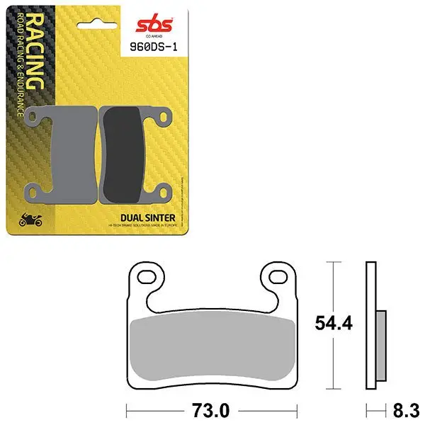 Sbs Ds-1 Dual Sinter Dynamic Racing Concept Front Brake Pad (6370960108) 1