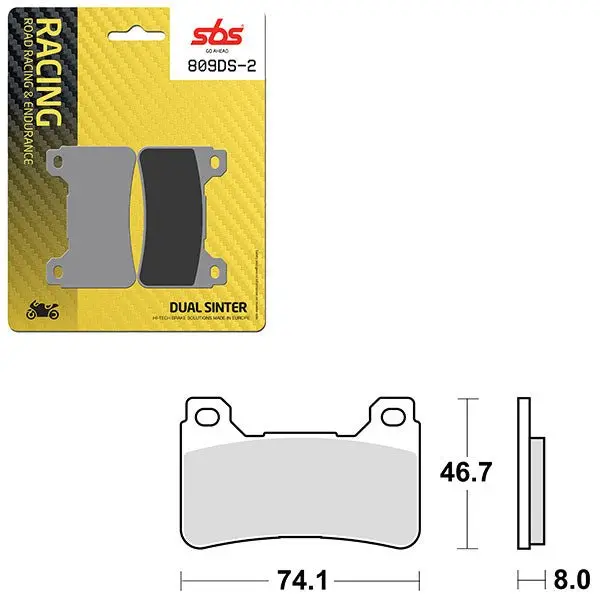 Sbs Ds-2 Dual Sinter Dynamic Racing Concept Rear Brake Pad (6410809108) 1