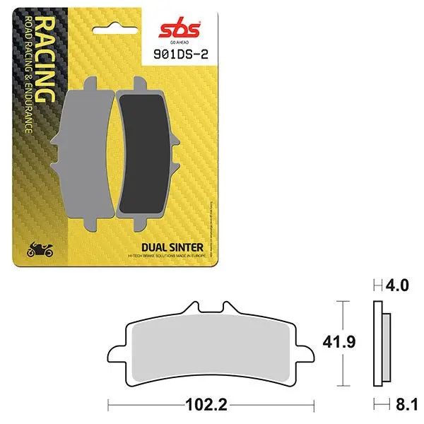 Sbs Ds-2 Dual Sinter Dynamic Racing Concept Rear Brake Pad (6410901108) 1