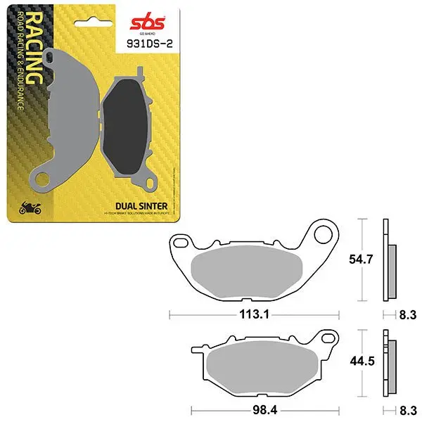 Sbs Ds-2 Dual Sinter Dynamic Racing Concept Rear Brake Pad (6410931108) 1