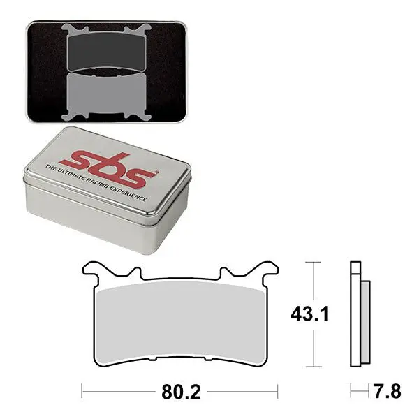 Sbs Ds-2 Dual Sinter Dynamic Racing Concept Rear Brake Pad (6410985106) 1
