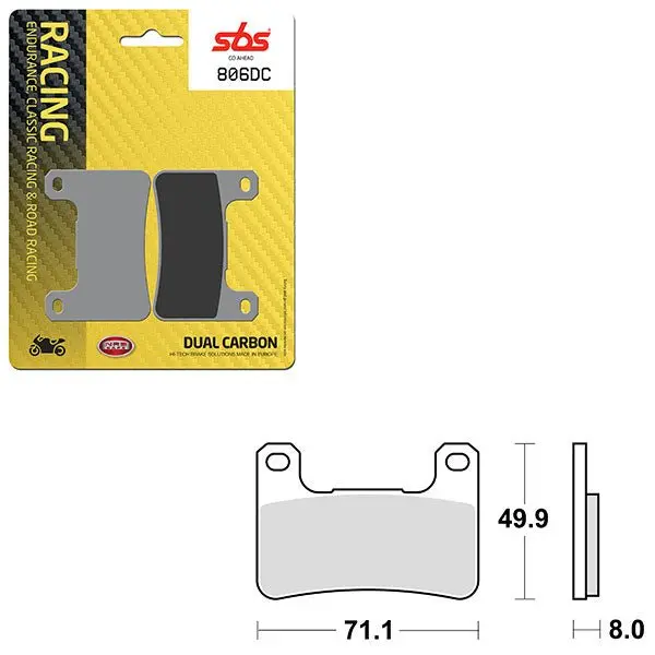 Sbs Dual Carbon Front For Race Use Only Brake Pad (6290806108) 1
