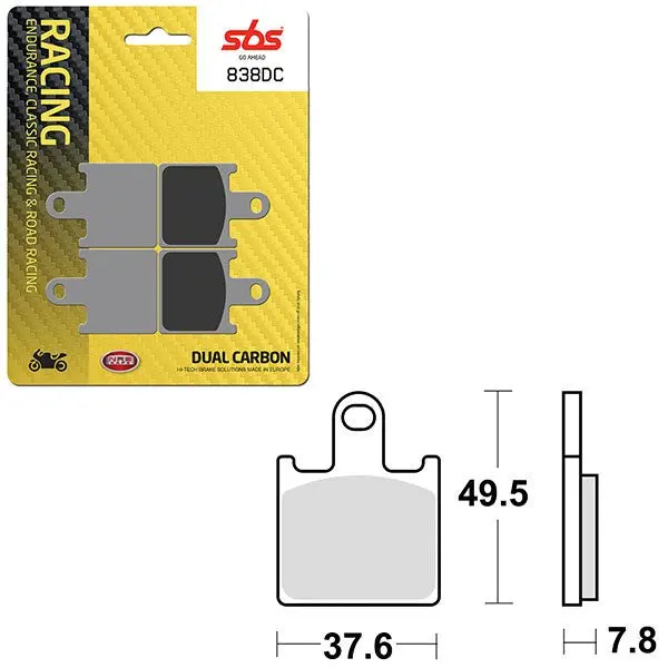 Sbs Dual Carbon Front For Race Use Only Brake Pad (6290838108) 1