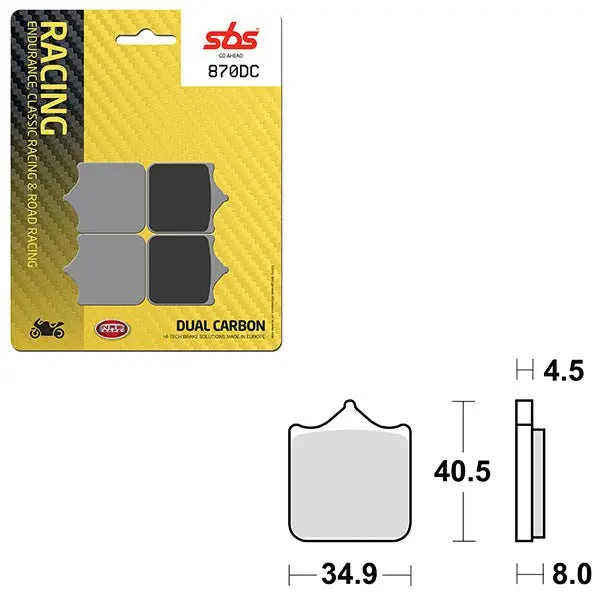 Sbs Dual Carbon Front For Race Use Only Brake Pad (6290870108) 1
