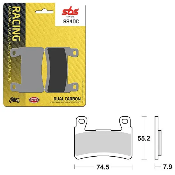 Sbs Dual Carbon Front For Race Use Only Brake Pad (6290894108) 1
