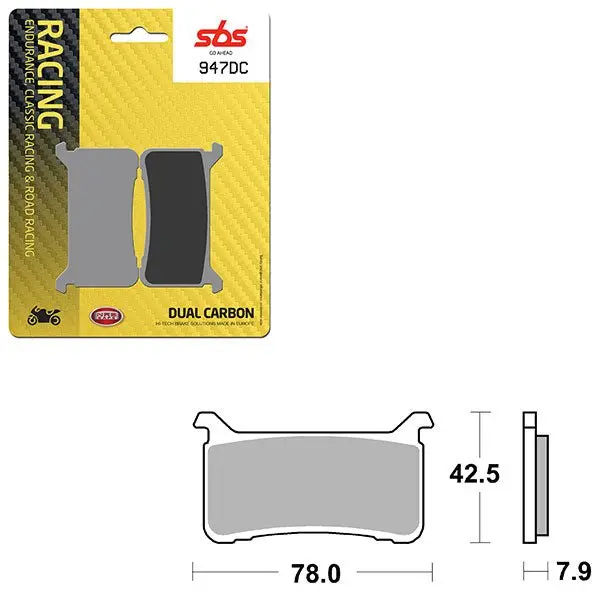 Sbs Dual Carbon Front For Race Use Only Brake Pad (6290947108) 1