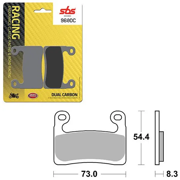Sbs Dual Carbon Front For Race Use Only Brake Pad (6290960108) 1