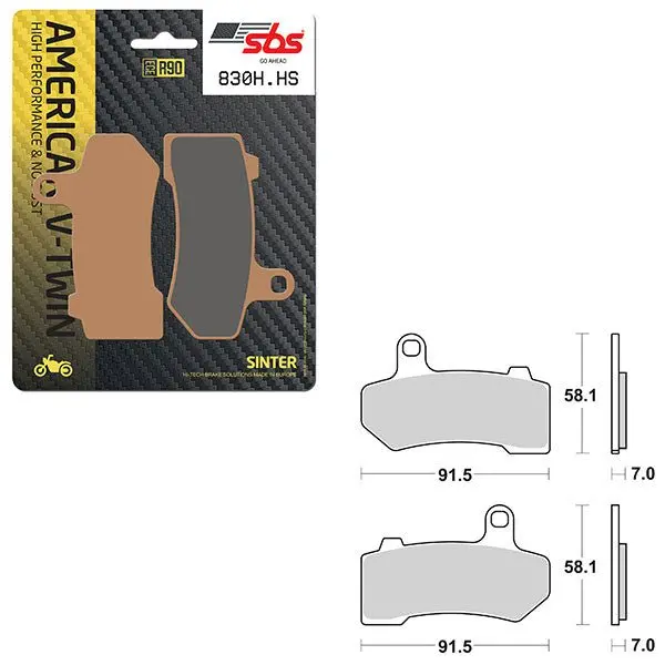 Sbs High Performance & No Dust Sinter Front Brake Pad (6550830108) 1