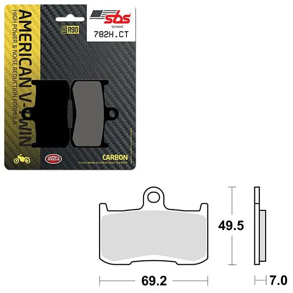 Sbs High Power & Noise Reduction Carbon Front Brake Pad (6510782108) 1