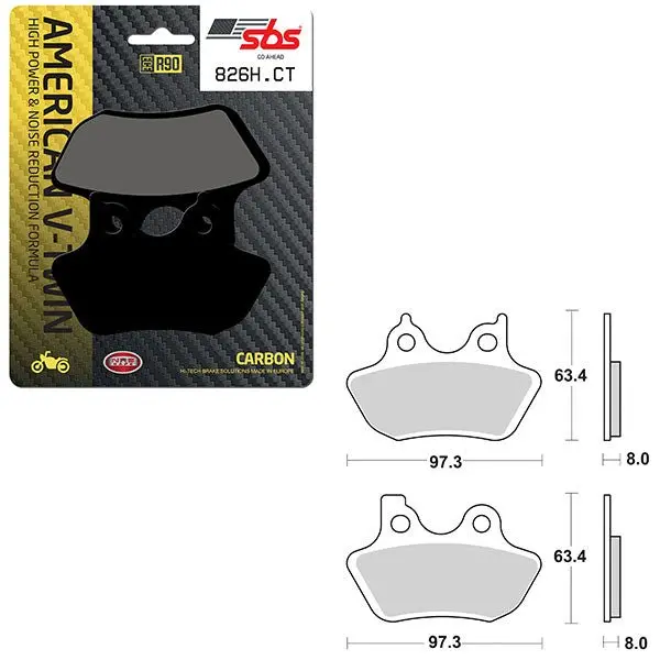 Sbs High Power & Noise Reduction Carbon Front Brake Pad (6510826108) 1