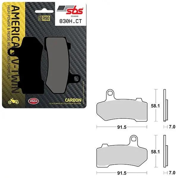 Sbs High Power & Noise Reduction Carbon Front Brake Pad (6510830108) 1
