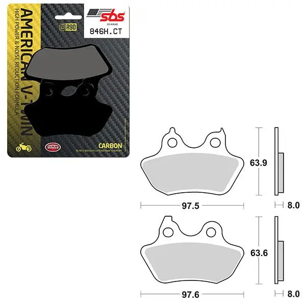 Sbs High Power & Noise Reduction Carbon Front Brake Pad (6510846108) 1