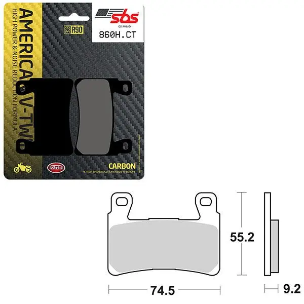 Sbs High Power & Noise Reduction Carbon Front Brake Pad (6510860108) 1