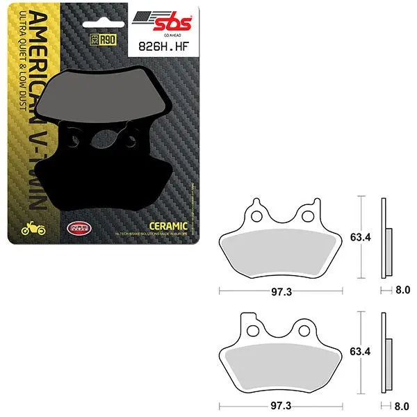 Sbs High Power & Noise Reduction Ceramic Front Brake Pad (6490826108) 1