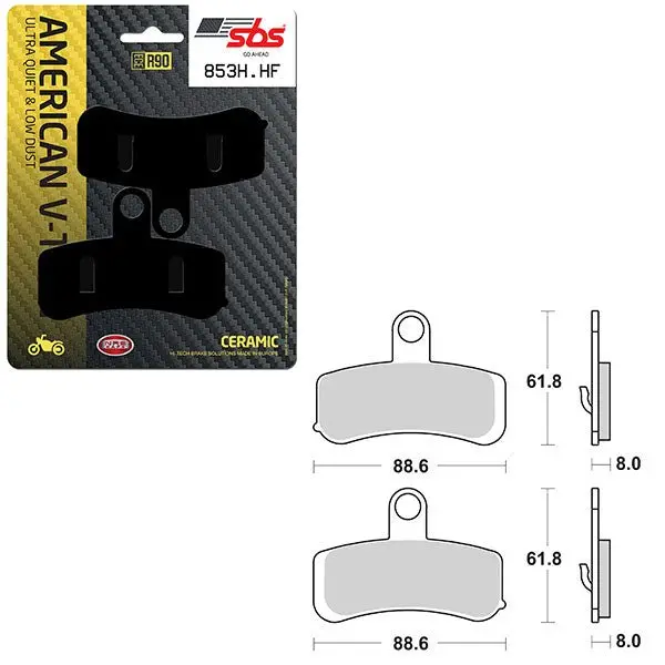 Sbs High Power & Noise Reduction Ceramic Front Brake Pad (6490853108) 1
