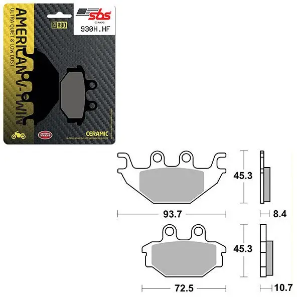 Sbs High Power & Noise Reduction Ceramic Front Brake Pad (6490930108) 1